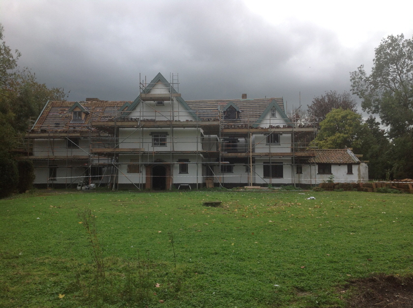 Arts & Crafts renovation at Saxlingham, Norfolk started 2014
